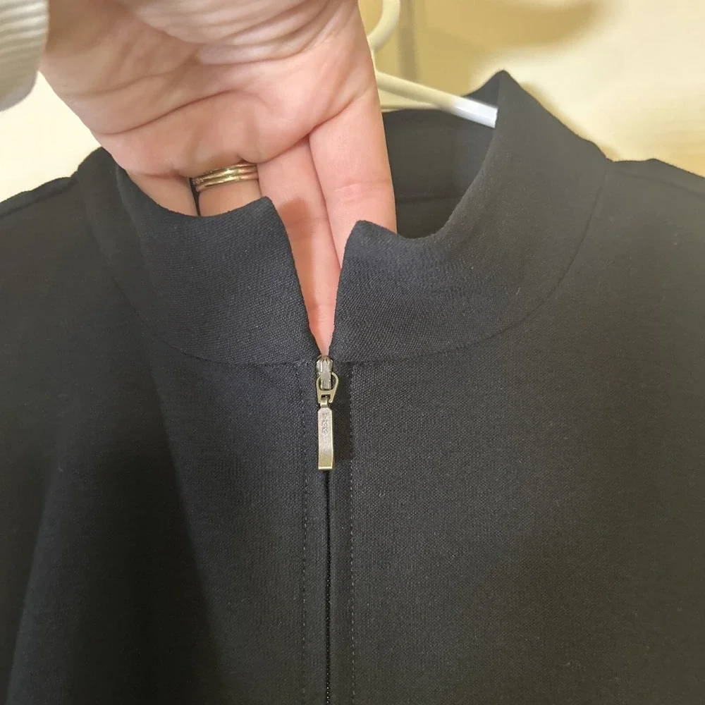 Eileen Fisher Stand Collar Two Way Zip Jacket J0067M‎  Medium